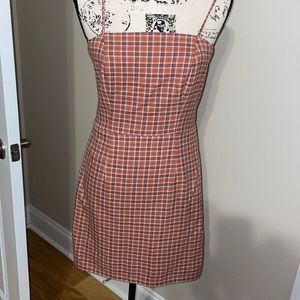 Super cute plaid dress with adjustable straps